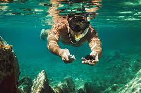 Adam Cherrington snorkeling